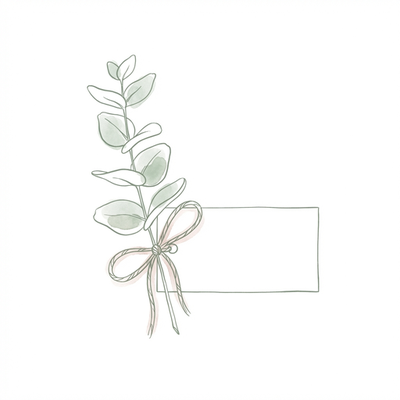 2. Tischkarte mit Eukalyptus